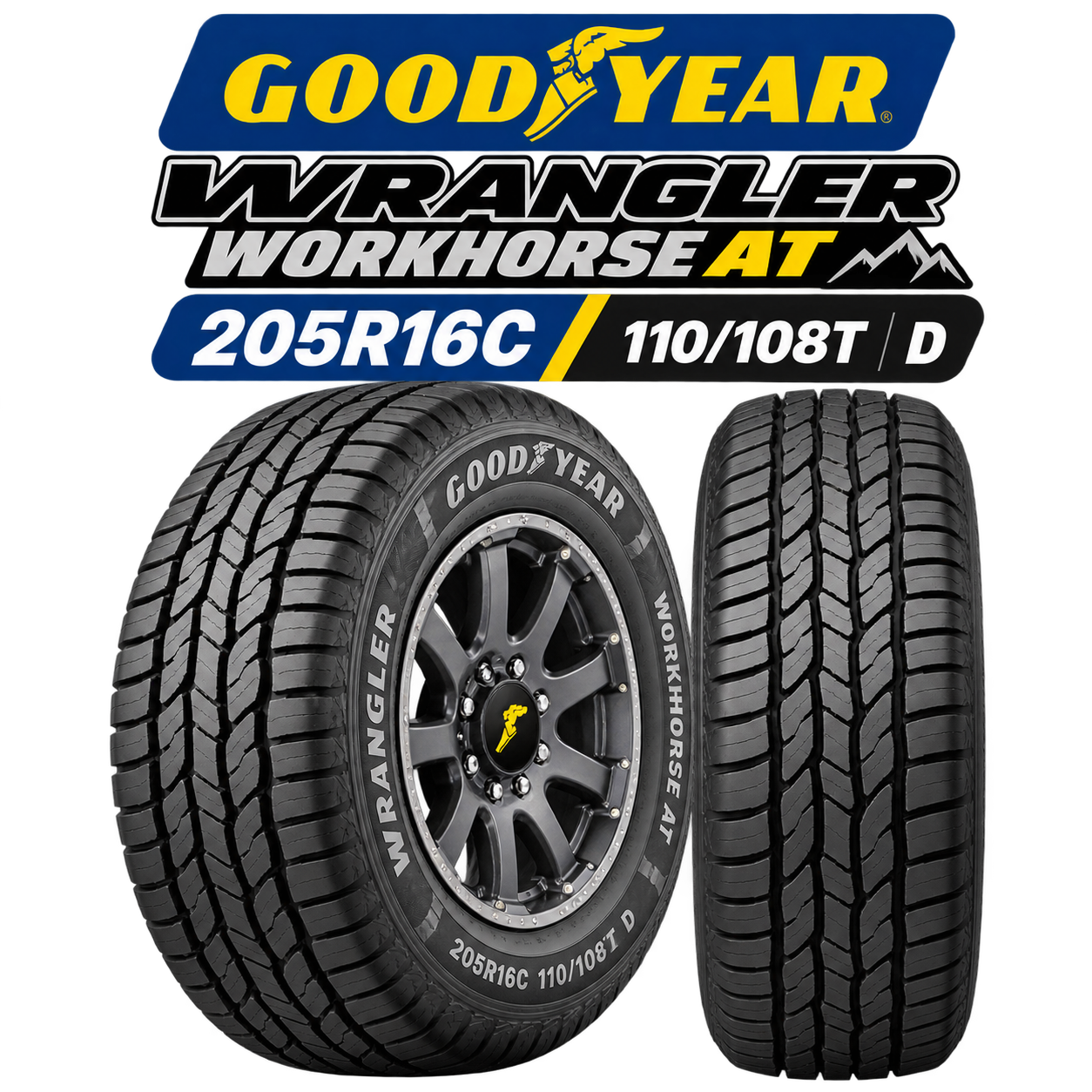 Neumático Goodyear WRANGLER WORKHORSE AT 205R16C 205 R16C